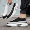 Men’s Retro Black Sneakers Fashion Casual Driving Shoes Grey White Slip On Wide Head  Shoes Plus Size