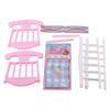 Furniture Toys Baby Bed Cradle Pretend Play Doll Rocking Crib Baby Doll Rocking Bed  Girls Gift