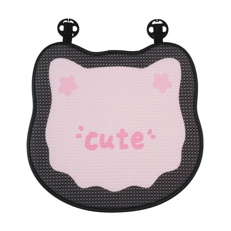 Cat Cute Bow Cartoon Animal Car Seat Cover Car Interior Cushion Decoration Set