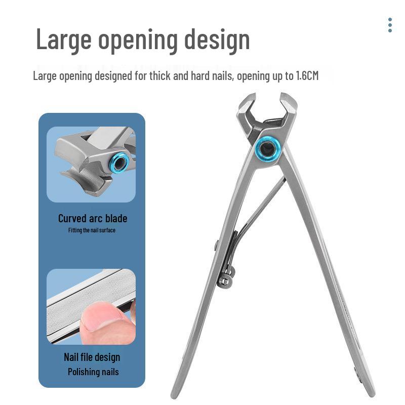 Premium Anti-Splash Nail Clipper Set for Thick Toenails - German Made