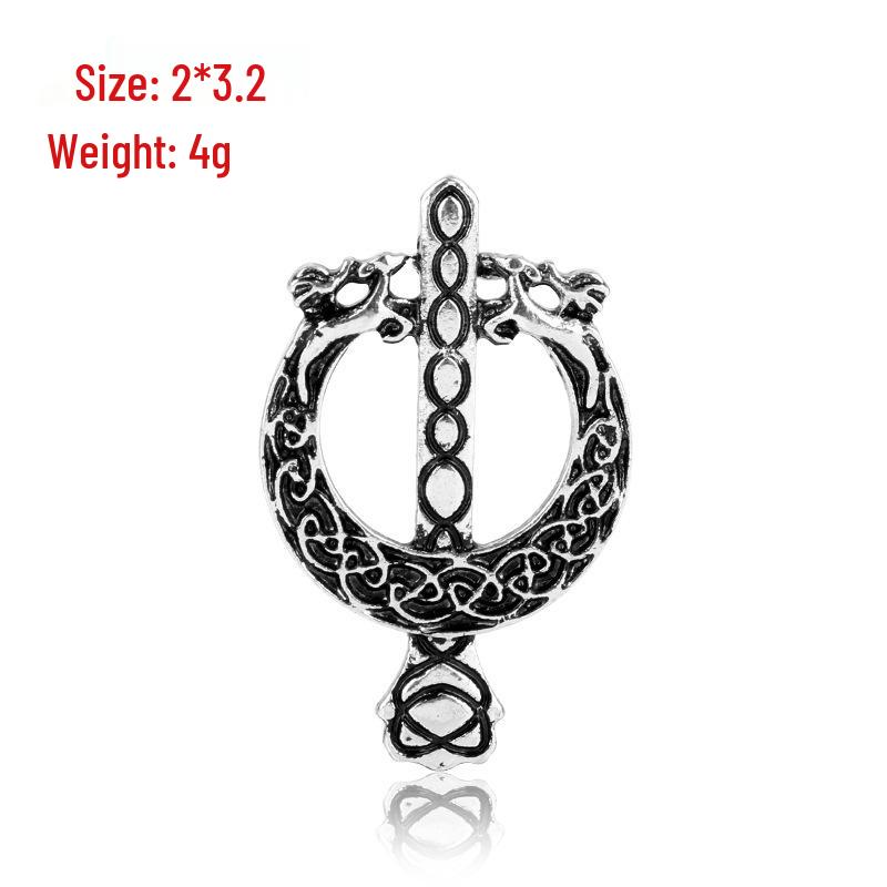 Scottish Thistle Celtic Knot Brooch Pin