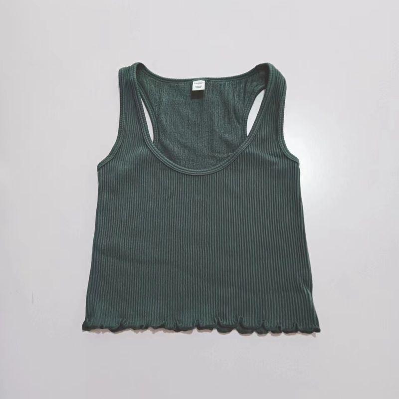 

Экспорт Однотонный Топ для йоги, фитнеса, спорта, Модальный, Мягкий, Удобный, Высокоэластичный, Легко сочетается с повседневной одеждой, Длинный женский жилет Dark green S