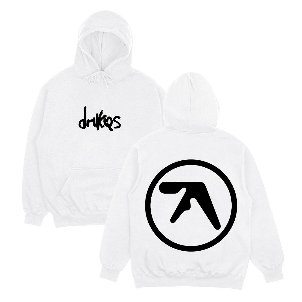 Drukqs Dual Logo Heavyweight Hoodie Aphex Twin High Street Sweatshirts Harajuku Long Sleeve Streetwear Fashion Unisex