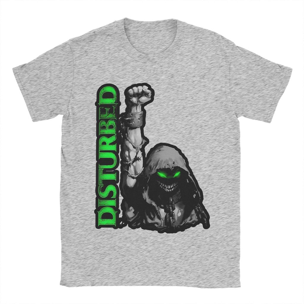 Men Warrior In Spirit Disturbed Band T Shirt Pure Cotton Tops Novelty Short Sleeve Round Neck Tee Shirt Plus Size T-Shirt