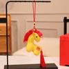 Year of The Horse Mascot Cartoon Horse Keychain Handmade Fluffy Pony Bags Charm Chinese Zodiac Inspired Ornament