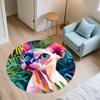 Sphynx Cat In Grass,Round Area Rug,Carpet Rug for Living Room Bedroom Sofa Playroom Decor,Non-slip Floor Mat