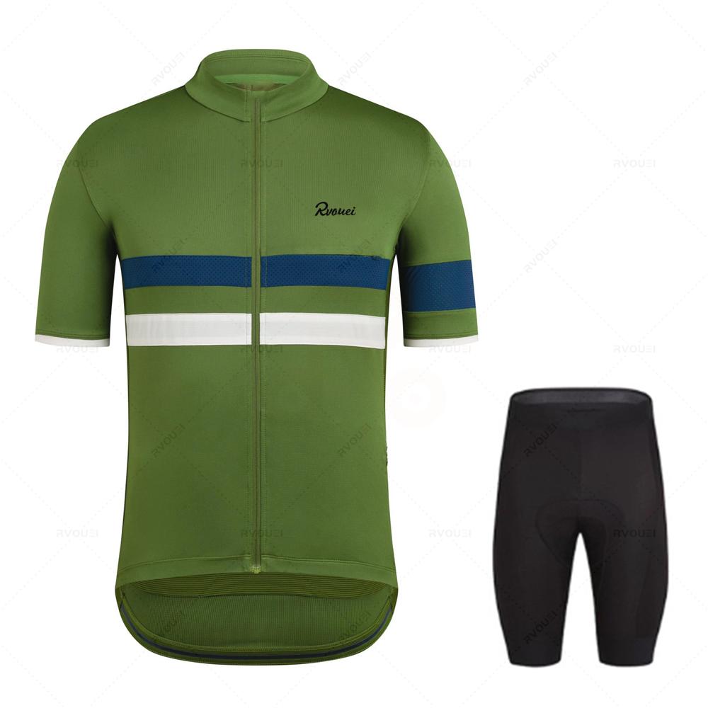 Rvouei 2026 New Cycling Clothing Road Bike Wear Racing Clothes Quick Dry Men's Bicycle Jersey Set Ropa Ciclismo Maillot Hombre