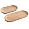 Japanese Style Food Oval Plate Wooden Serving Tray Tea Cup Saucer Trays Fruit Plate Storage Pallet Plate Kitchen Table Decor