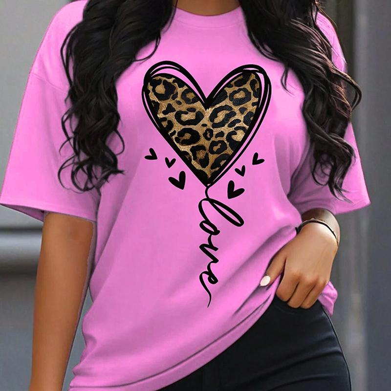 Fashion Women Love Fingers Print T Shirt Funny Casual O-neck Short Sleeves T-shirt Summer Female Tee Shirt