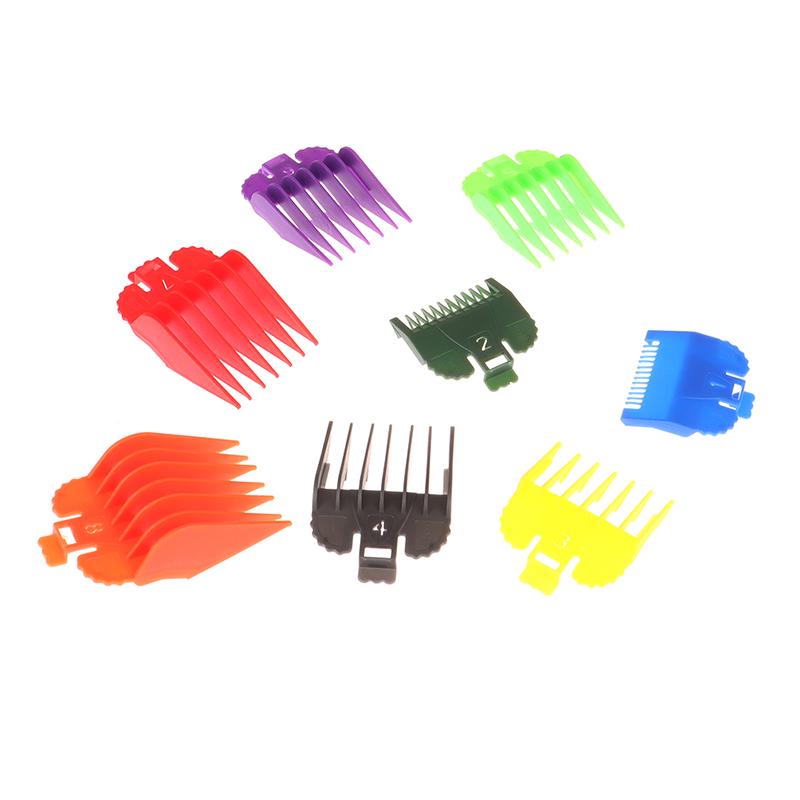8pcs Universal Hair Clipper Limit Comb Guide Attachment Size Barber Replacement 1.5/3/4.5/6/10/13/15/19mm
