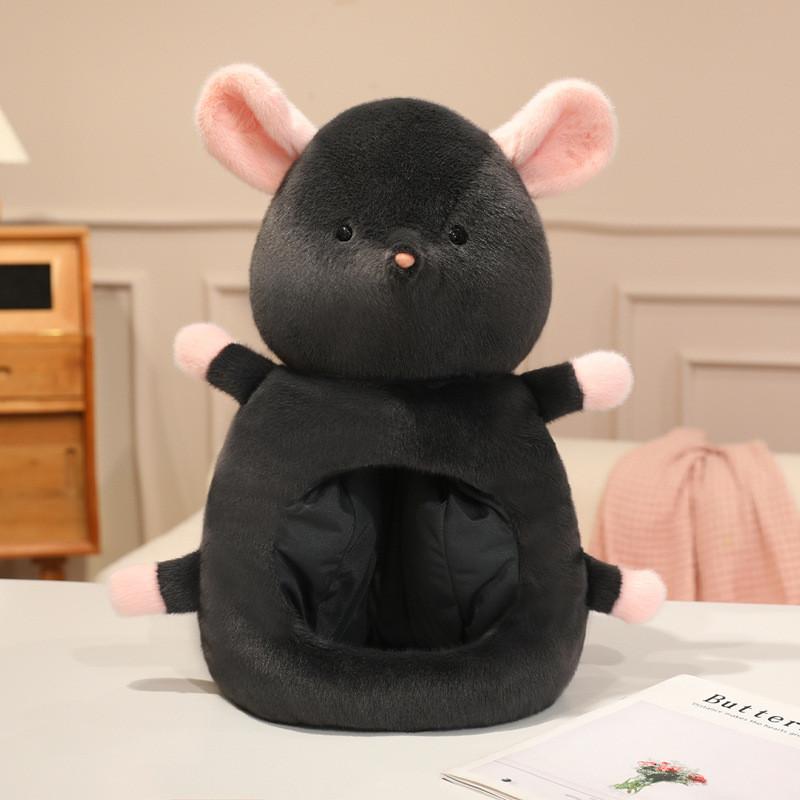 

Cartoon Mouse Head Costume Plush Toy With Warmth For Cosplay And Playful Costume Use чорний