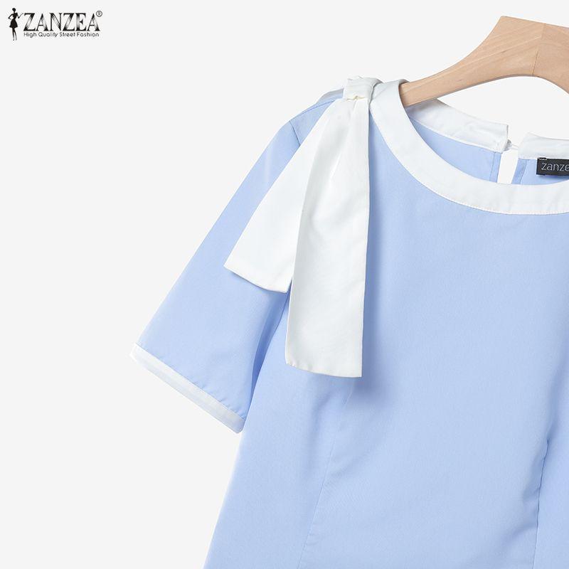 ZANZEA Women Short Sleeve Blouse and Long Skirts Elegant Casual Two Piece Suit Sets