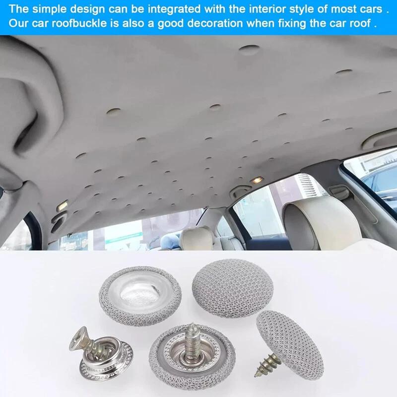 70PCS Car Roof Lining Liner Repair Kit Fix Sagging Headliner Pins Buckle Rivet Durable Automotive Top Lining Repair Kit