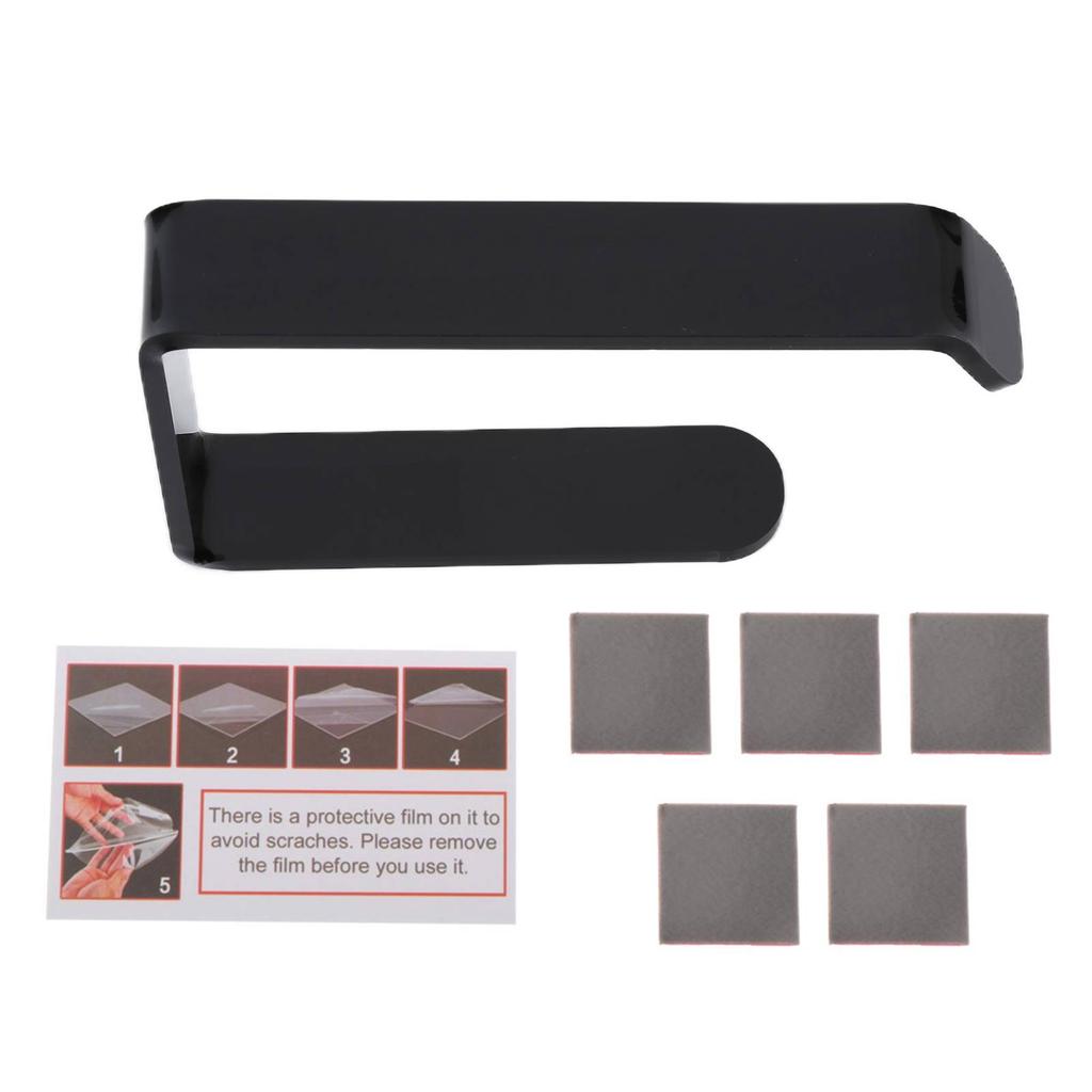 Tissue Holder Punch   Wall Mounted Acrylic Roll Paper Hanger for Bathroom Kitchen