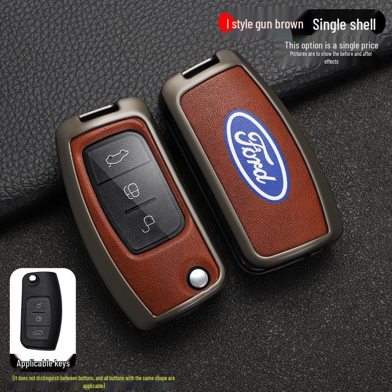 Key Case Cover Shell for Ford Fiesta, Focus (2009-2014), and 17 Years Ecosport Models