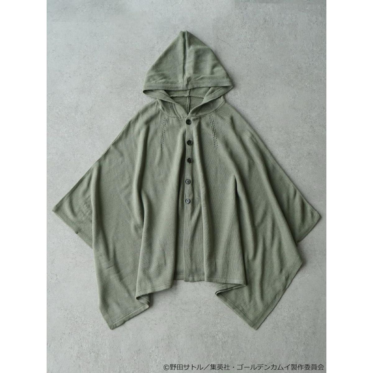 Golden Kamuy earth music&ecology collaboration Hyakunosuke Ogata image poncho cardigan