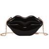 Bolso de Mano con Labios Dorados para Mujer Bolso de Hombro de Cadena Acrílica de Alta Calidad para Señoras Bolso de Noche Forma de Labios Cartera