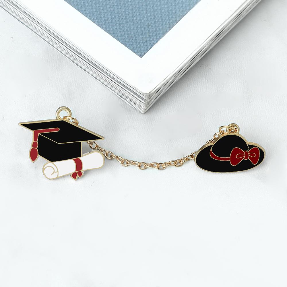 Various Custom Enamel Pins Creative Cartoon Brooch with Chain Unique Decorative Clothes Bags and Hats Accessories Gifts for Kids