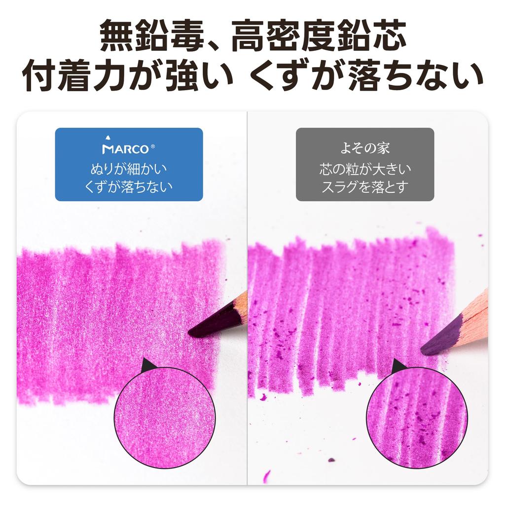 Marco Watercolor 48 Sketch Coloring Pencils for Includes Professional Soft Portable Pencils for Art Pencils for Iron 7120 Watercolor 48 Colors