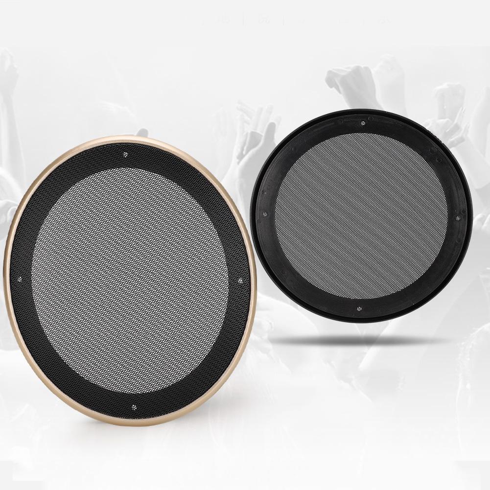 2 pcs 8 inch Audio Speaker Cover Decorative Circle Protective Metal Mesh Cover