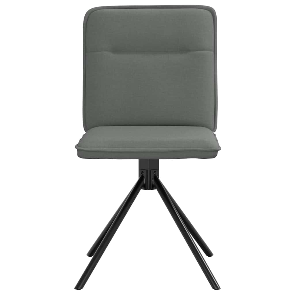 Dining Chairs 2 Pcs Dark Grey Fabric