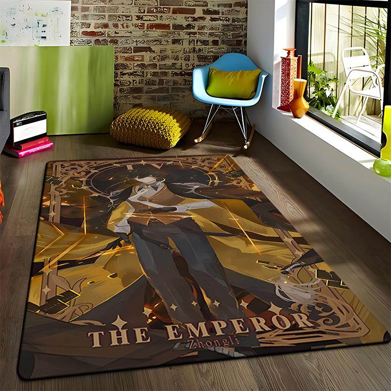 Anime Genshin Carpets Living Room Decoration Bedroom Parlor Tea Table Area Rug Mat Soft Flannel Large Rugs and Baby Gift Carpet