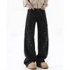 American Retro Design Jeans Men's Spring and Summer New High Street Ruffian Handsome Trend Versatile Loose Tooling Wide-leg Pants