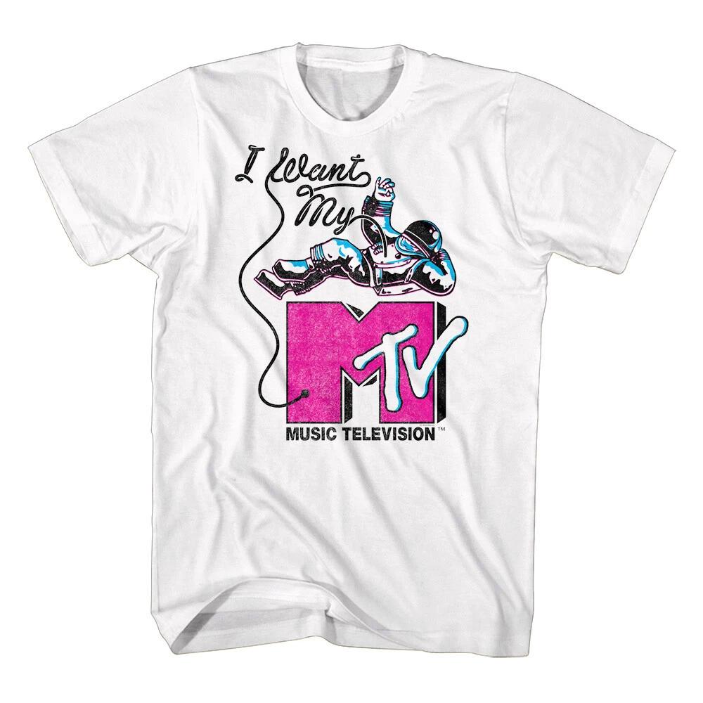 MTV I Want My Astronaut Men s T Shirt Space Moon Music Television Generation 3XL