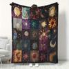 Bohemian Sun And Moon Flannel Blanket