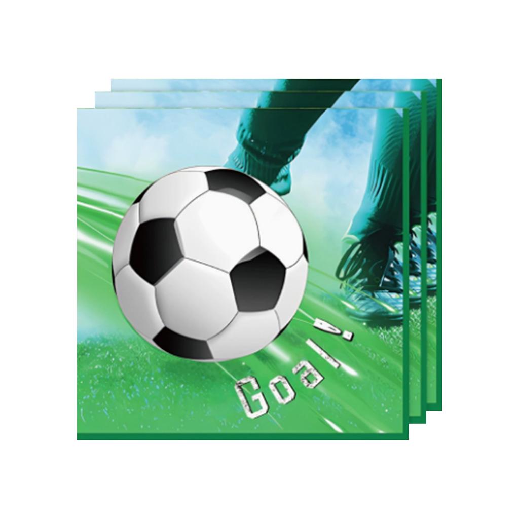 Soccer Party Paper Plates Set Disposable Tableware for Sports Events and Gatherings with Football Field and Ball Design 8 Pack