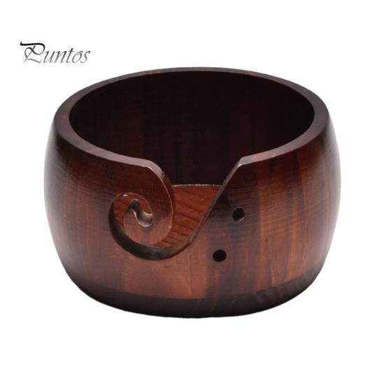 Bol de fire personalizat pentru croșetat Suport de croșetat personalizat din lemn de tricotat cu capac Organizator de depozitare multifuncțional pentru artizanat Cadouri realizate manual pentru