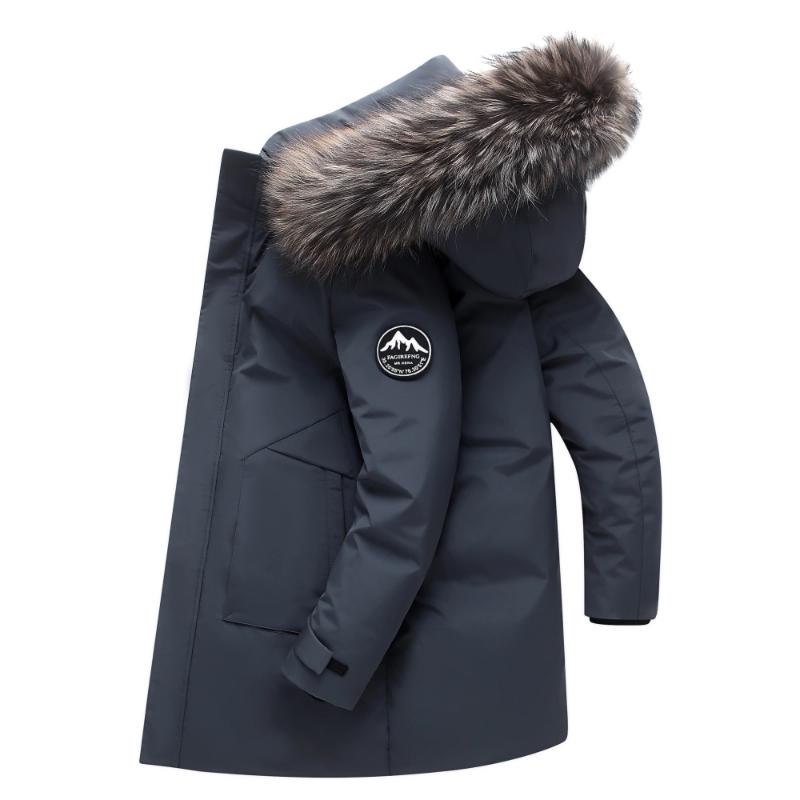 Trendige, mittellange Daunenjacke für Herren – Winterkollektion 2025