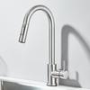 Chrome-plated/brushed pull-out kitchen faucet, 360° rotating kitchen mixing faucet, suitable for sinks, hot and cold water.
