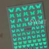 3pcs Luminous Butterfly Nail Decal Stickers Colorful Blue Butterfly Series Design Glow In The Dark Night Polish Sliders Manicure