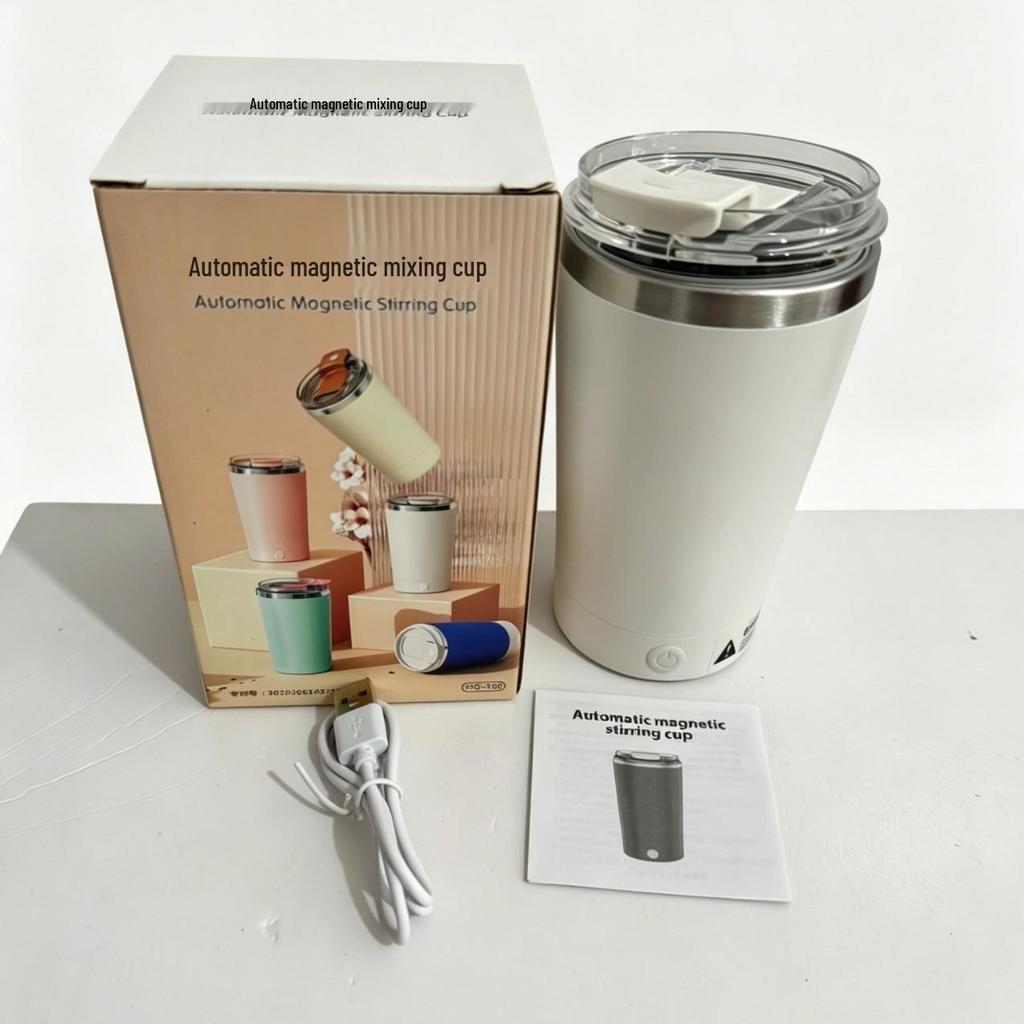 Rechargeable Luxury Stainless Steel Automatic Stirring Coffee Cup - Portable USB Essential for the Lazy
