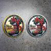 Christmas coins, commemorative medals, European and American, Santa Claus, sled, deer, colorful, commemorative gold coins, decision game coins