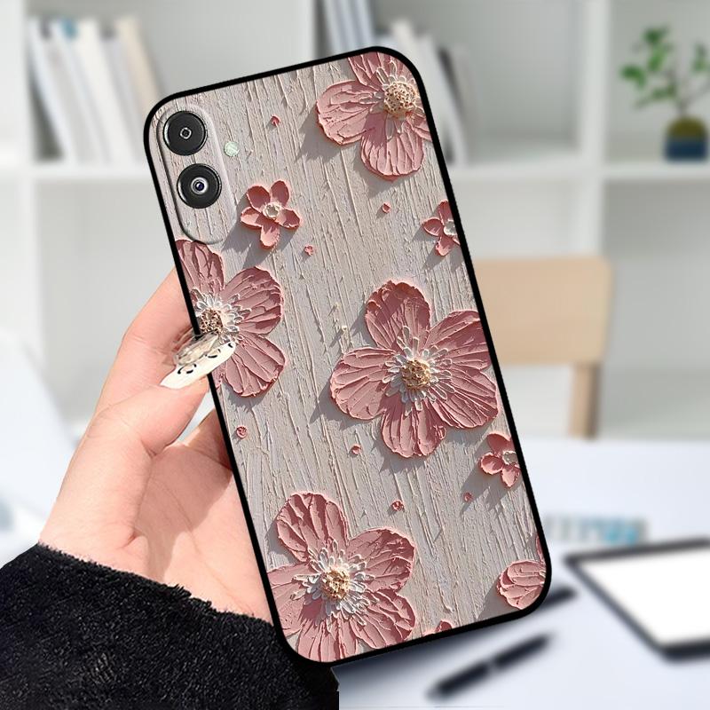 For Samsung F14 M14 5G Soft Case Fashion Printing Black Silicone TPU Phone Cover For Samsung Galaxy A14 4G 5G Shockproof Cases