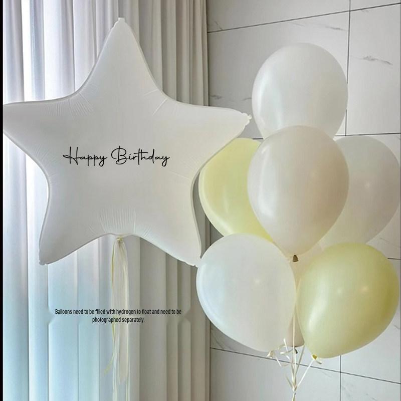 Extra-Large Five-Point Star Balloon Foil Decoration for Children's Birthday Backdrop