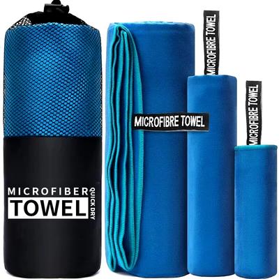 Serviette de sport à séchage rapide 40x80CM Bleu Gris Vert Orange Natation Gym Fitness Camping Course Plage Serviettes de toilette
