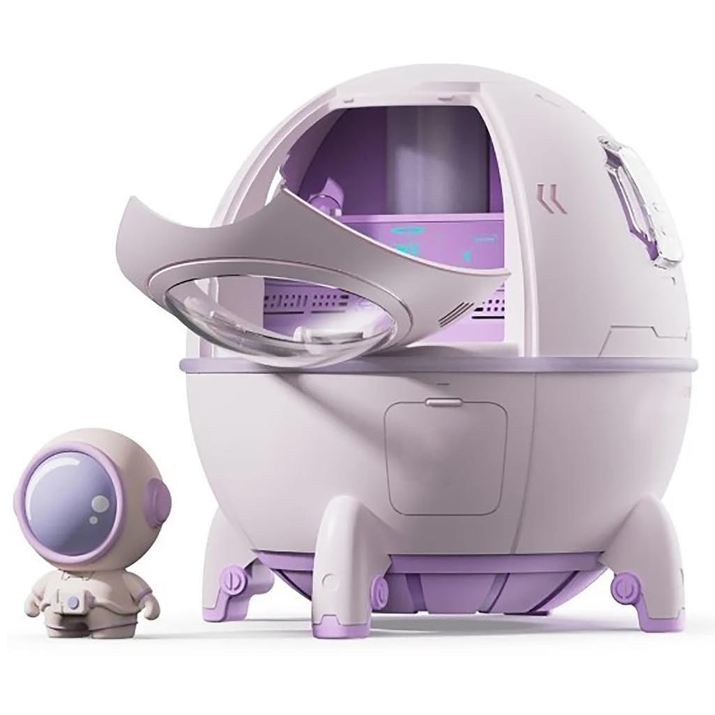 Mini USB Humidifier Cute Spaceship Shaped Humidifier Portable Household Ambient Light Humidifier