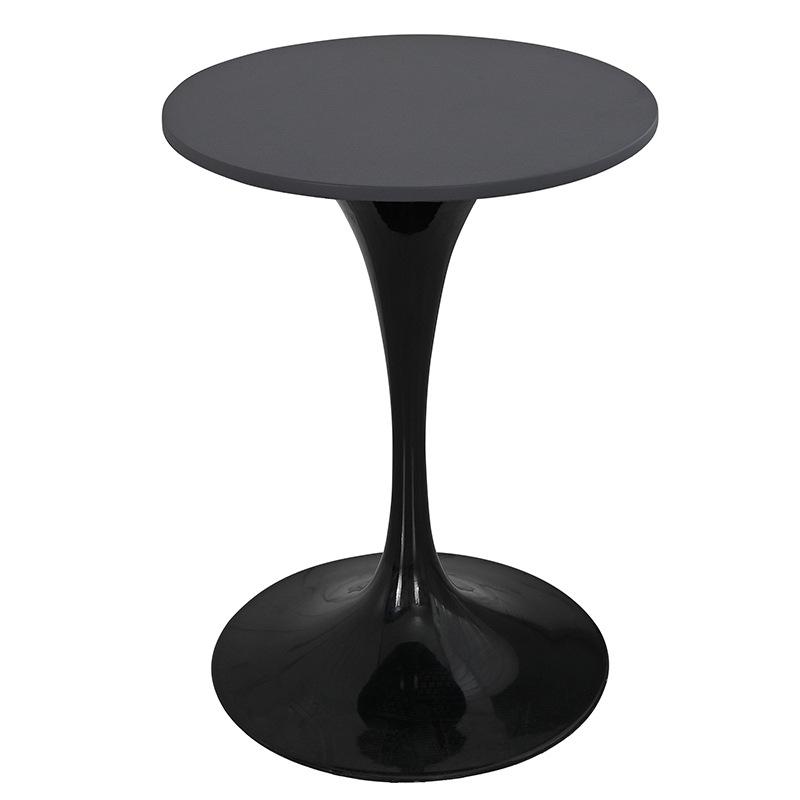 

Waterproof Round Elastic Edged Tablecloth PU Leather Oil-resistant Non-slip Table Cloth Cover for Home Kitchen Dining Room (Dark grey,60cm)