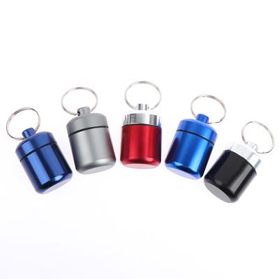 Aluminium Wasserdicht Medizin Pille Box Fall Flasche Halter Container Keychain