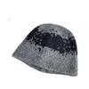 Contrast color plaid knitted fisherman's hat Children's autumn and winter thickened warm wool hat Versatile washbasin hat