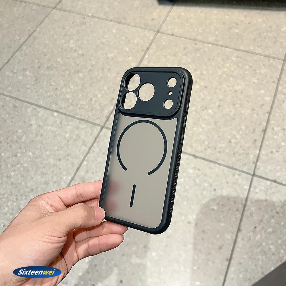 iPhone 17 Pro Max Light Sand Frosted Case with Magnetic Ring, Thin, Drop-Proof