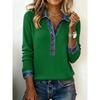 Womens Long Sleeve Knit Top With Denim Collar Fake Two-Piece Design Casual Streetwear Inner Layer Winter Base