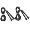 2 Stück Speed Skipping Springseil mit Kunststoffgriffen Fitness Übung Sportgerät Schwarz