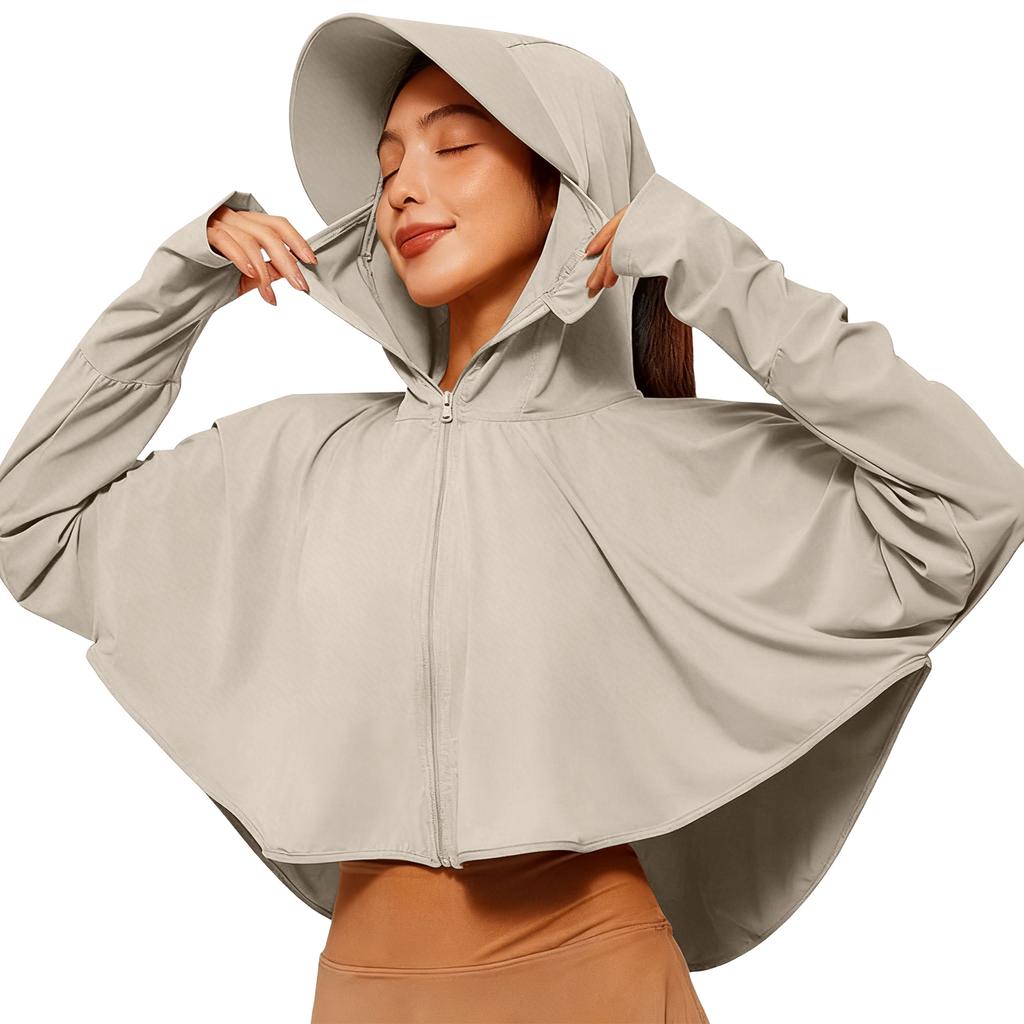 Women's Ice Silk UV Thin Breathable Loose-fitting Cycling Sun Clothing