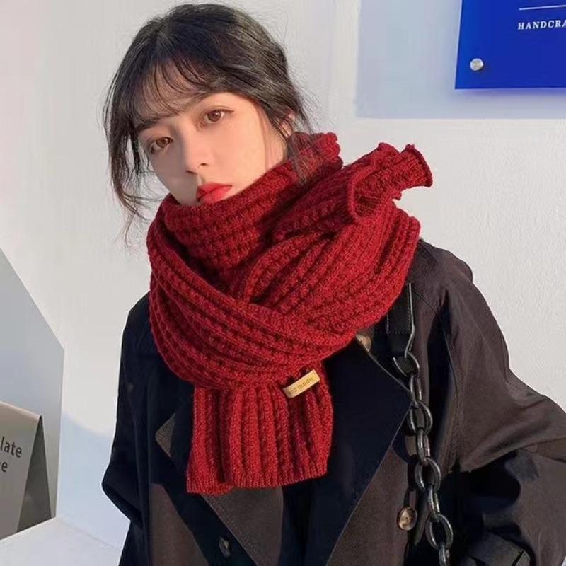 Christmas new series scarf new fashion warm knitted scarf autumn and winter student couple gift shawl