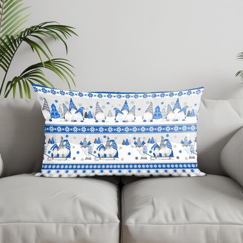 Home Decor Deer & Trees Christmas Pillow Suitable For Sofa Bedroom Car Pillow Cover Cushion Rectangular Back Cushion