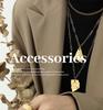 French Baroque Pearl Necklace: Irregular Portrait Design In Titanium Steel Sweater Chain